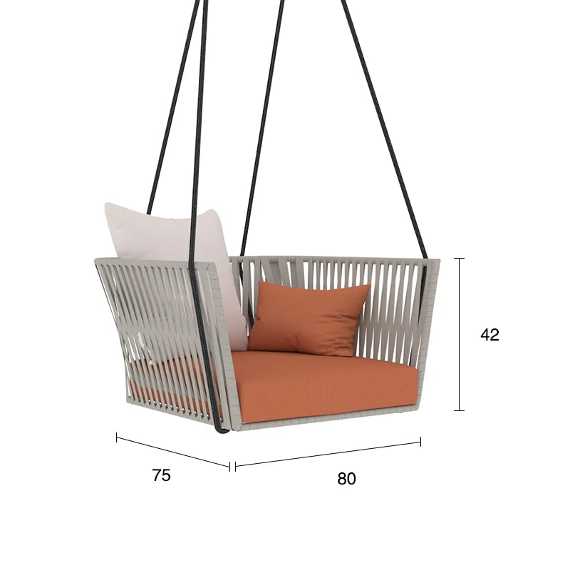 Outdoor swing balcony glider courtyard outdoor to swing Internet celebrity indoor home single double rattan cradle glider garden