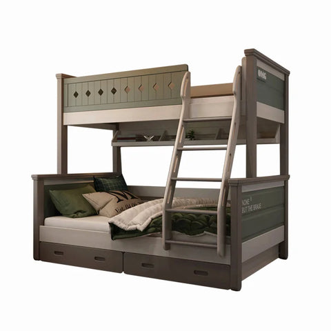 High and low bed double bed mother bed solid wood children's upper and lower wooden bed combination multifunctional slide bed