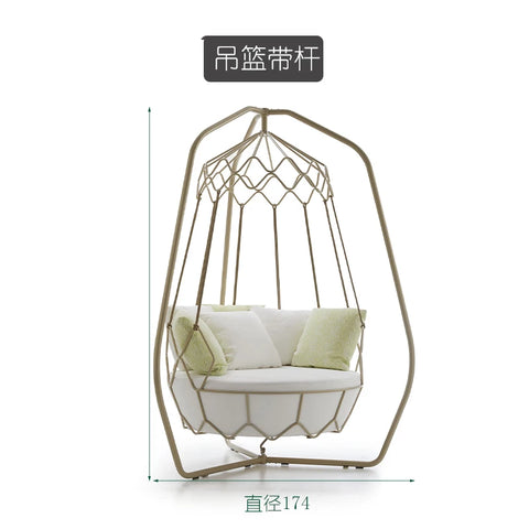 Internet hot new hanging basket glider Bird's Nest outdoor indoor balcony courtyard swing rattan chair rocking chairinsGirl garden