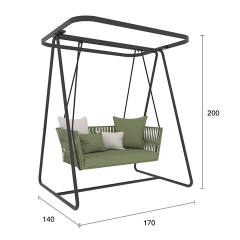 Outdoor swing balcony glider courtyard outdoor to swing Internet celebrity indoor home single double rattan cradle glider garden