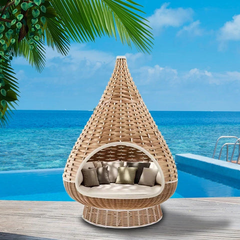 Outdoor hammock rattan sofa home stay swing villa hotel outdoor courtyard bird's nest hanging chair  garden bed garden