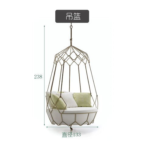 Internet hot new hanging basket glider Bird's Nest outdoor indoor balcony courtyard swing rattan chair rocking chairinsGirl garden