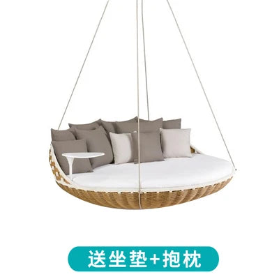 Outdoor hammock rattan sofa home stay swing villa hotel outdoor courtyard bird's nest hanging chair  garden bed garden