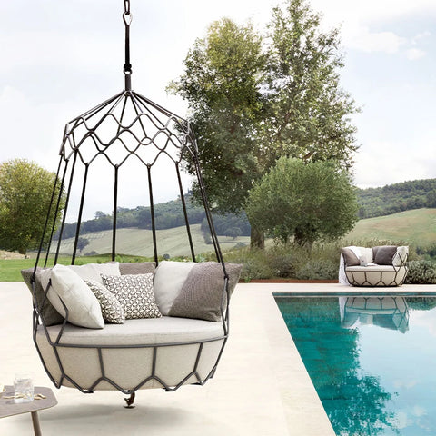 Internet hot new hanging basket glider Bird's Nest outdoor indoor balcony courtyard swing rattan chair rocking chairinsGirl garden