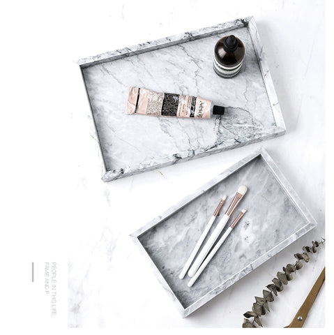 Nordic minimalist marble tray storage tray