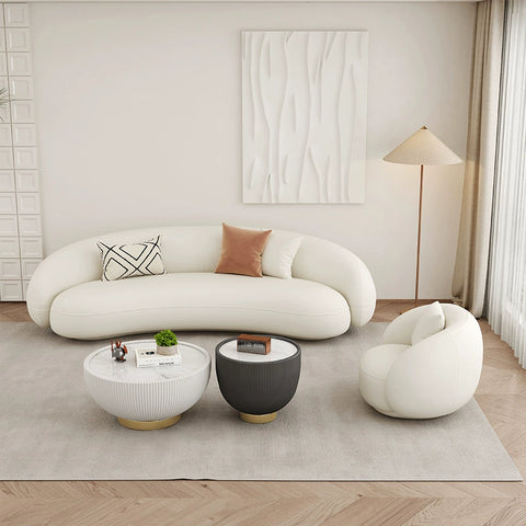 Lamb curved sofa