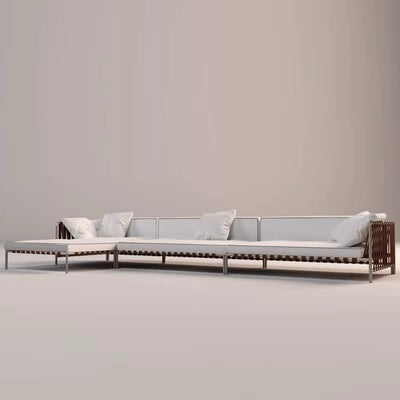 Stainless steel villa rattan sofa garden simple furnituregarden