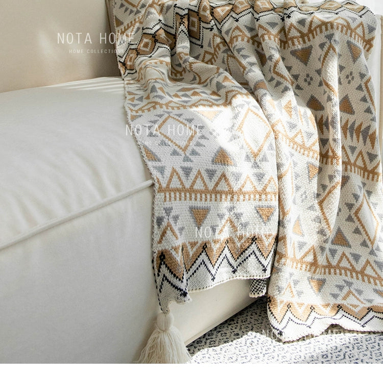 Single shawl blanket sofa blanket sleeping blanket knitted blanket cover blanket