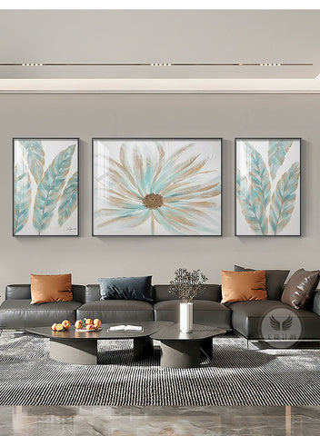 Oil painting living room decorative painting light luxury high sense hanging painting modern simple sofa background wall painting mural A