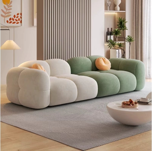 Cream cotton candy sofa