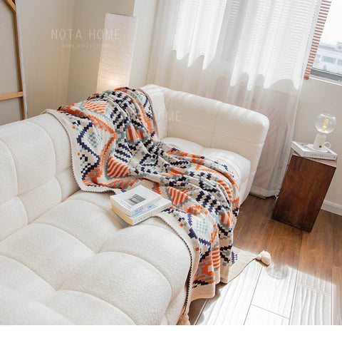 Single shawl blanket sofa blanket sleeping blanket knitted blanket cover blanket