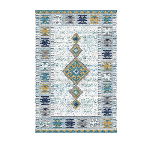 Thickened imitation cashmere carpet Nordic Morocco living room bedroom sofa ethnic style rural retro