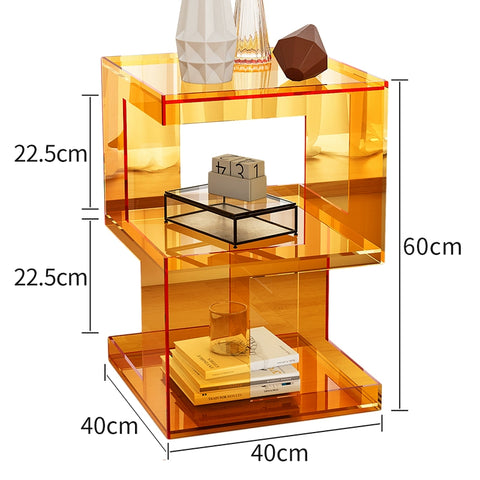 Acrylic rack bedside table creative storage storage rack