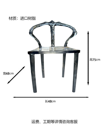 Transparent resin crystal tea table