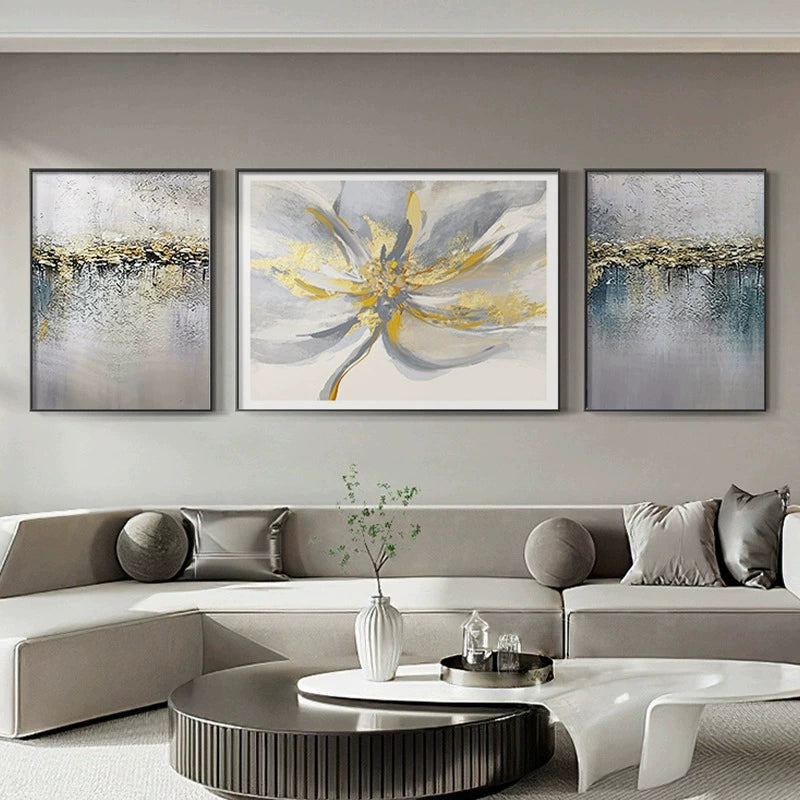 Oil painting living room decorative painting light luxury high sense hanging painting modern simple sofa background wall painting mural B