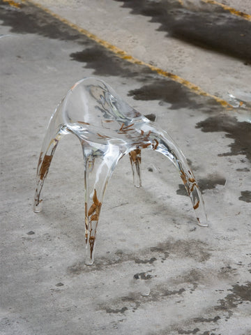 Transparent Platinum Crystal Resin Tea Table