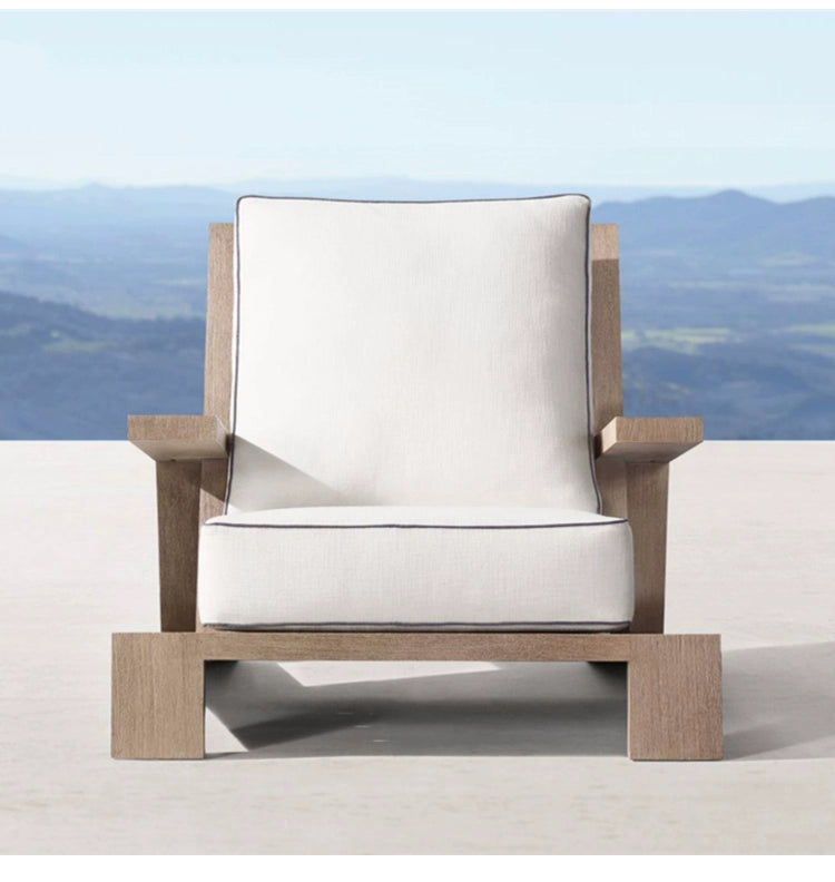 Simple solid wood  garden lounge chair garden