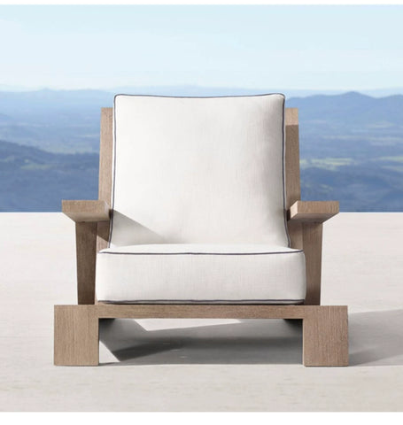 Simple solid wood  garden lounge chair garden