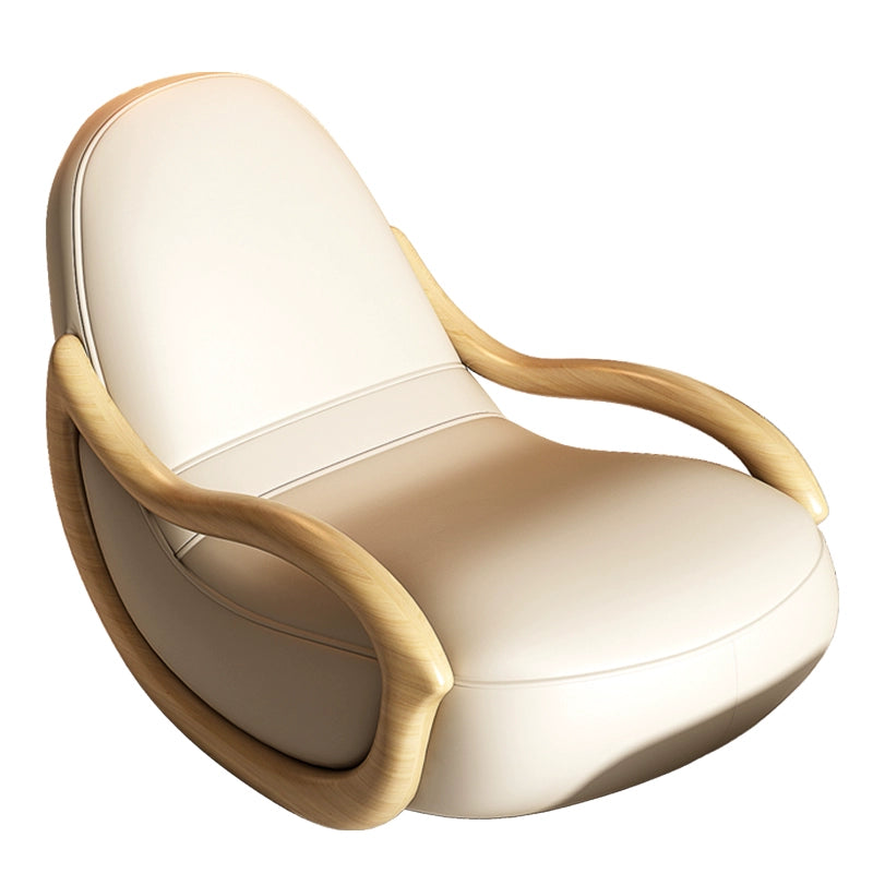 Cream solid wood rocking chair