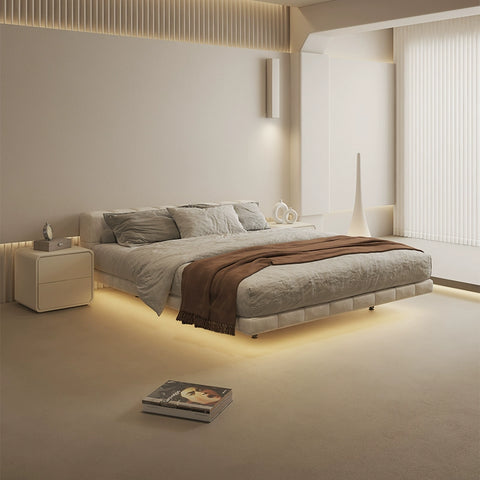 Modern minimalist suspended bed