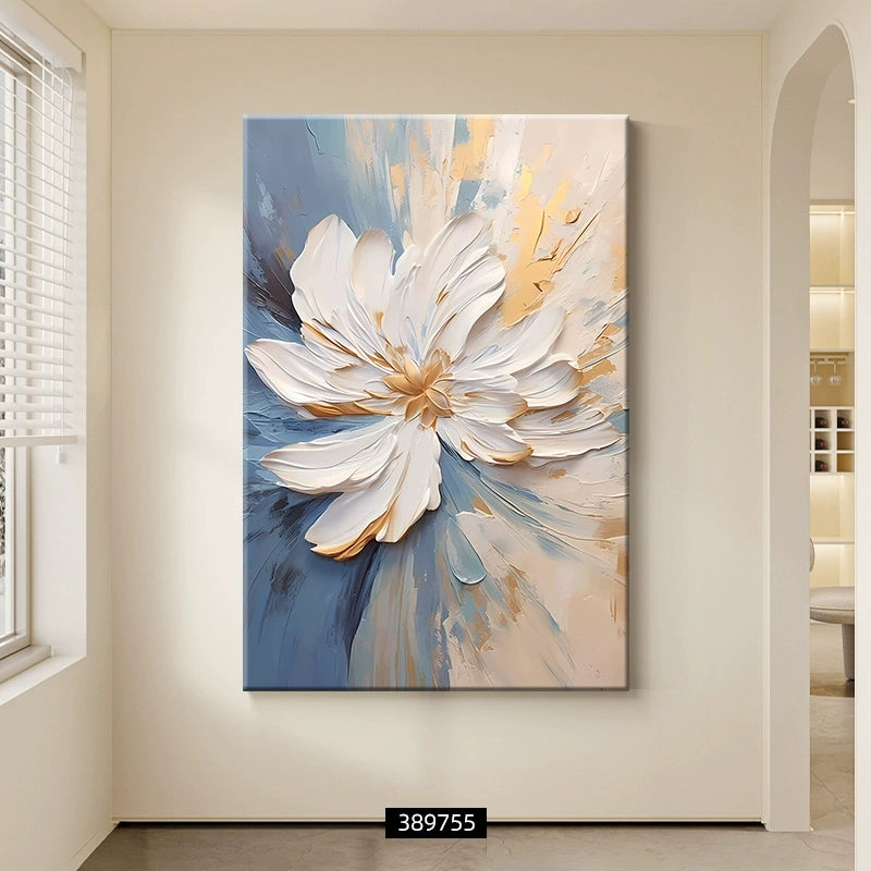 Oil painting floor painting cream wind living room decorative painting flower porch hanging painting sofa background wall mural D