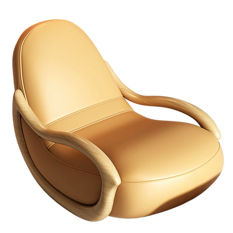 Cream solid wood rocking chair