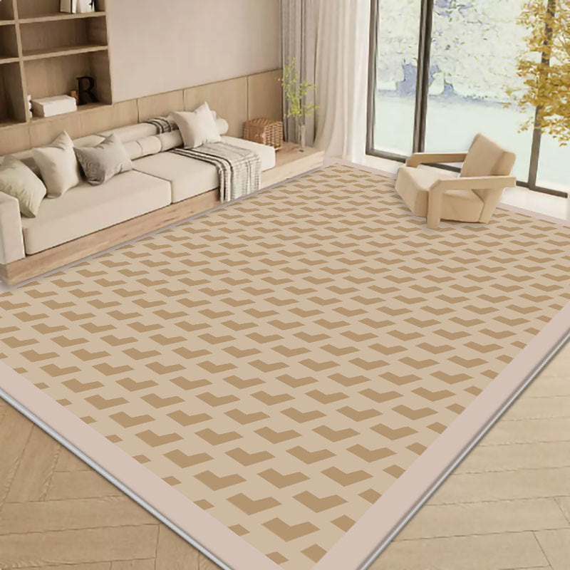 Wabi wind living room large area full of floor mats Nordic light luxury imitation cashmere carpet home thickened washable floor mat