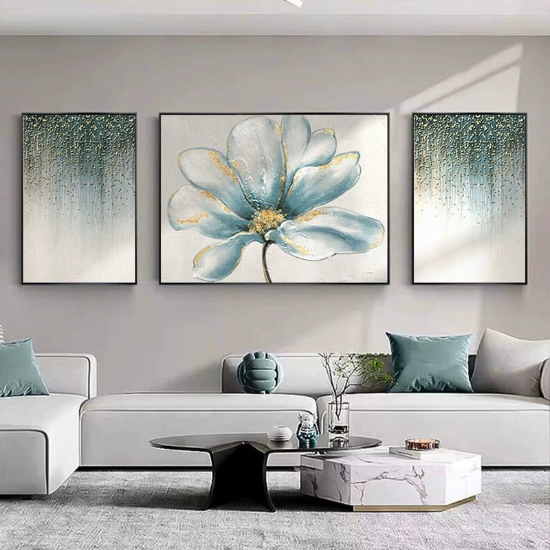 Oil painting living room decorative painting light luxury high sense hanging painting modern simple sofa background wall painting mural C