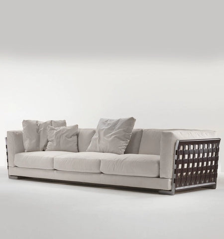 Flexform Italian minimalist woven sofa