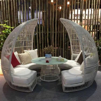 River Beach Villa  garden Vine Weaving Sofa Combination garden