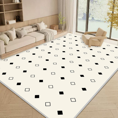 Wabi wind living room large area full of floor mats Nordic light luxury imitation cashmere carpet home thickened washable floor mat