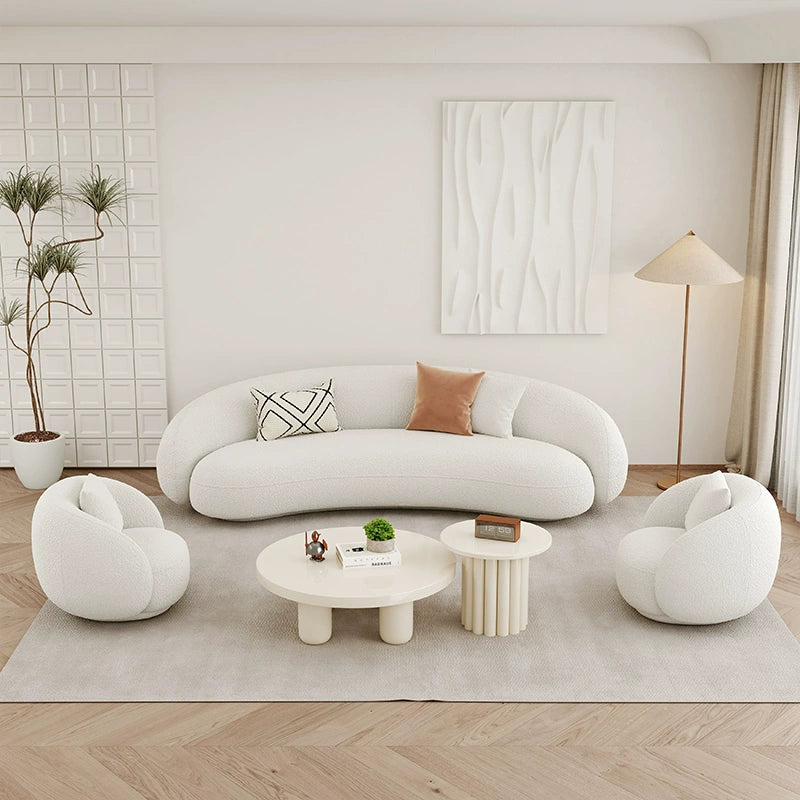 Lamb curved sofa