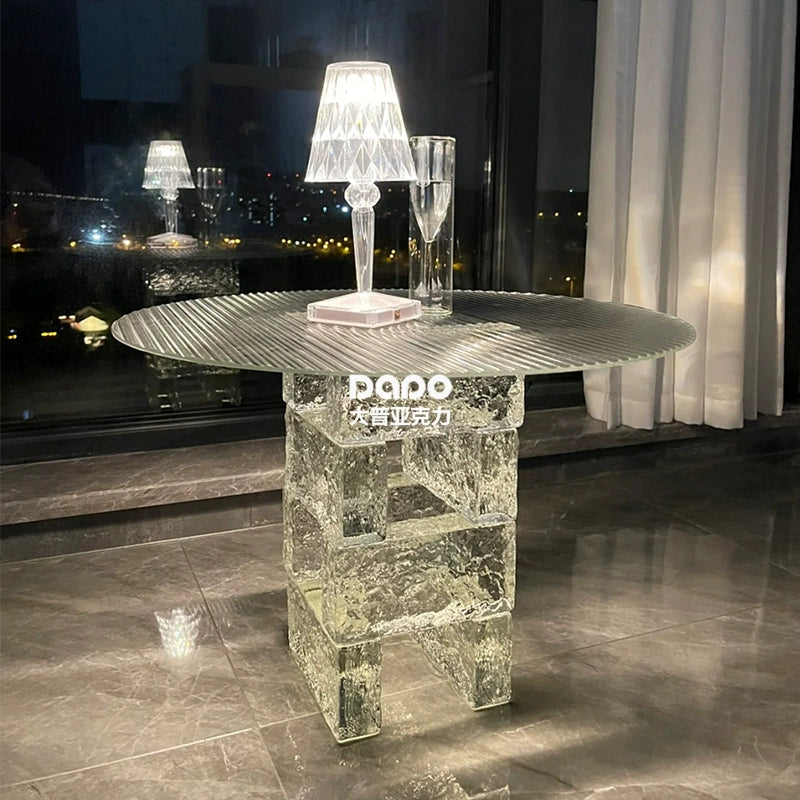 Creative simple transparent acrylic tea table