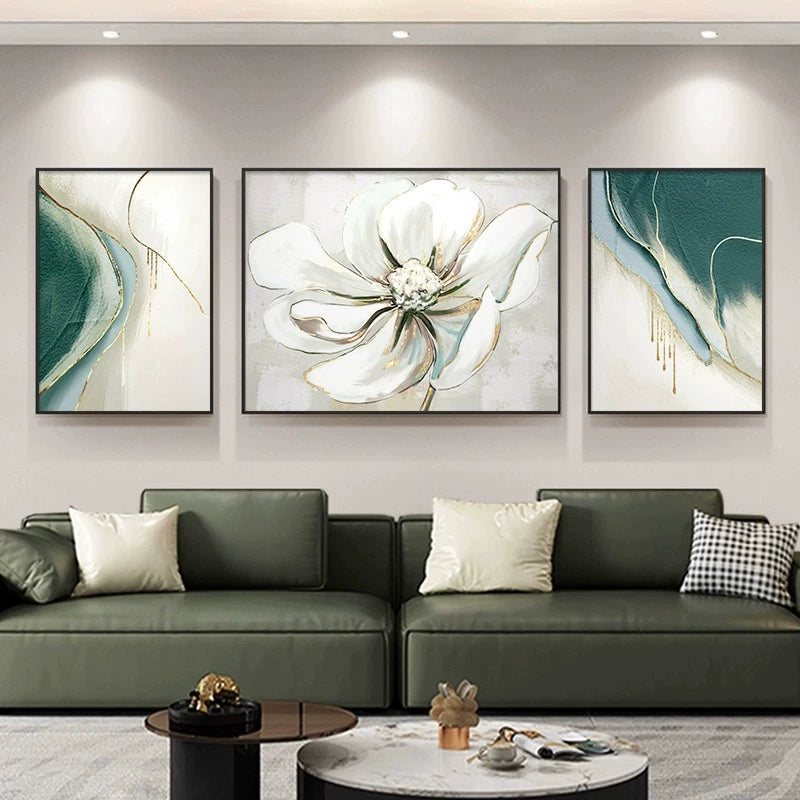 Oil painting living room decorative painting light luxury high sense hanging painting modern simple sofa background wall painting mural C