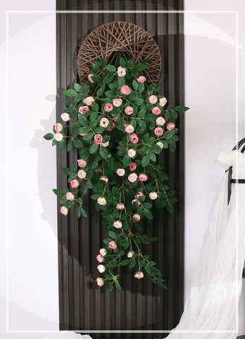 Artificial rose vine bionic wall