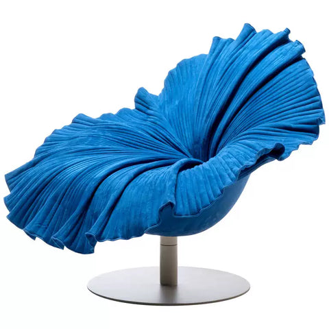 Designer shaped glass petal chair