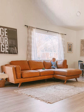 Modern first-floor cowhide sofa