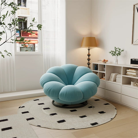 Lazy sofa petal chair reclining and sleeping Internet celebrity creative single rotating small sofa recliner living room balcony bedroom