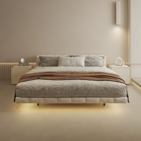 Modern minimalist suspended bed