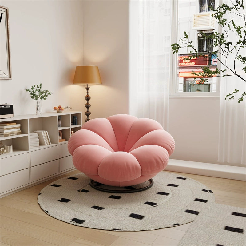 Lazy sofa petal chair reclining and sleeping Internet celebrity creative single rotating small sofa recliner living room balcony bedroom