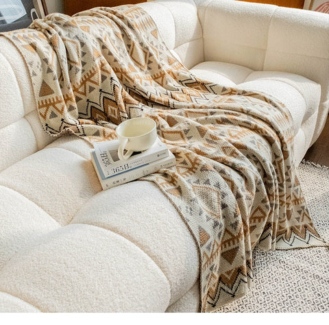 Single shawl blanket sofa blanket sleeping blanket knitted blanket cover blanket