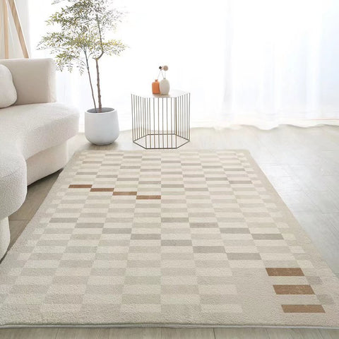 Imitation cashmere living room carpet coffee table blanket Nordic modern simple home Japanese bedroom minimalist light luxury dirt-resistant carpet