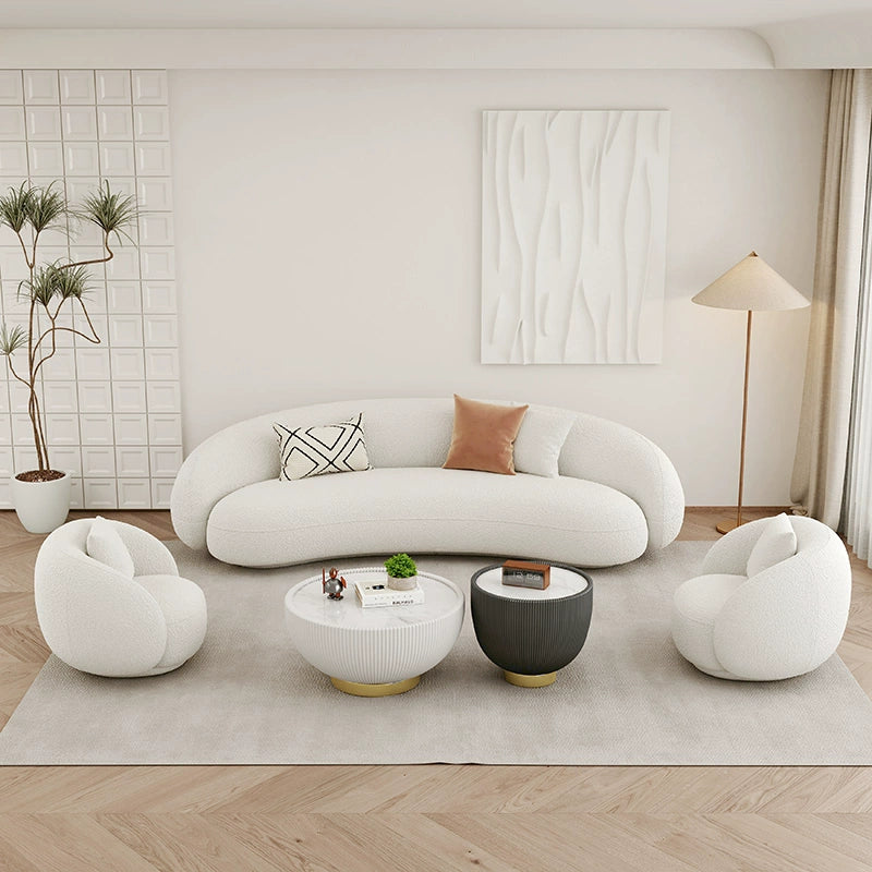 Lamb curved sofa