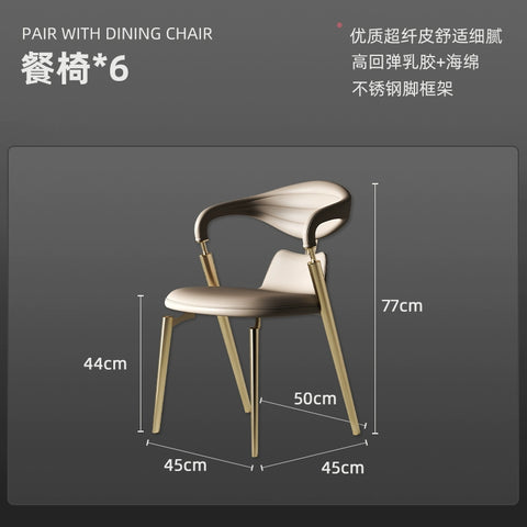 Modern minimalist and luxurious back chair