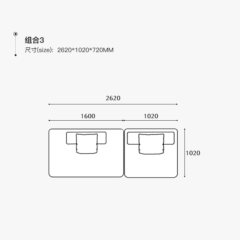 Italian Huayi activity backrest small apartment space combination fabric sofa leather designer backrest mountain sofa