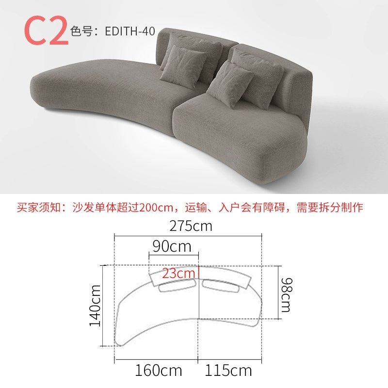 Curved furniture combination