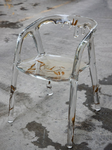 Transparent Platinum Crystal Resin Tea Table