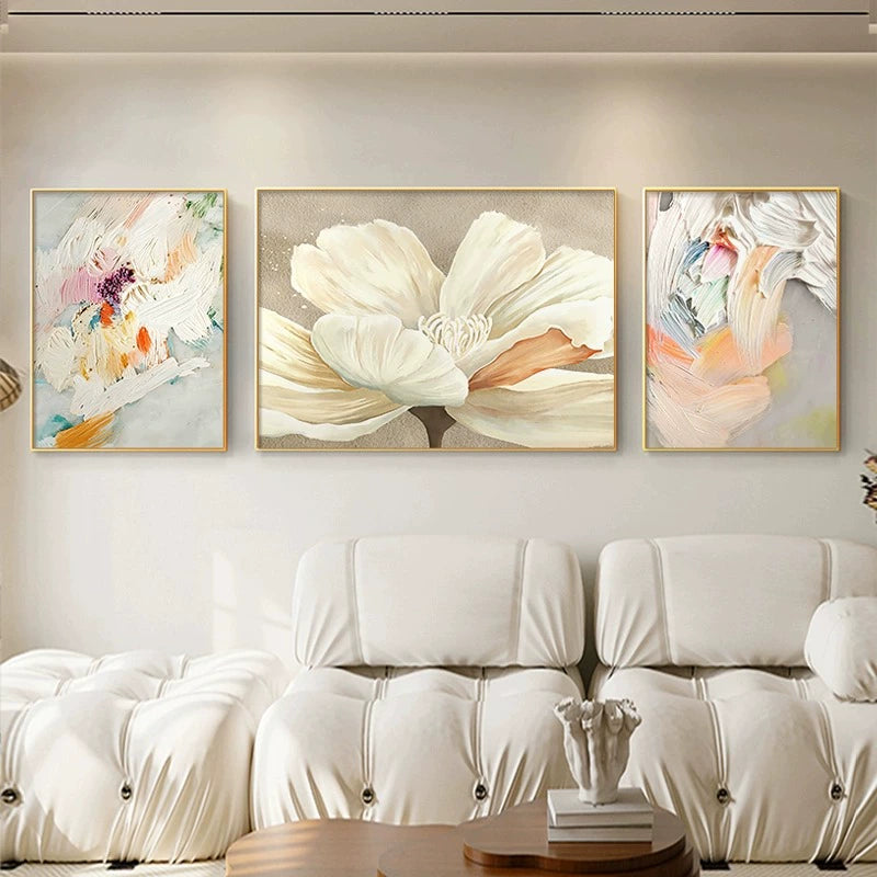 Oil painting living room decorative painting light luxury high sense hanging painting modern simple sofa background wall painting mural B