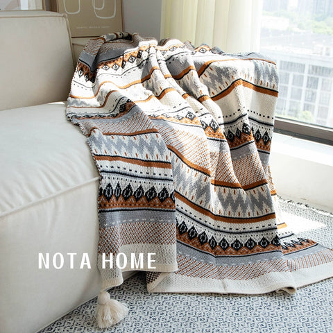 Single shawl blanket sofa blanket sleeping blanket knitted blanket cover blanket