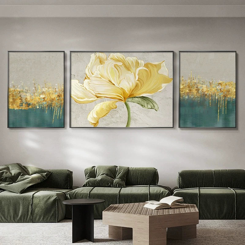 Oil painting living room decorative painting light luxury high sense hanging painting modern simple sofa background wall painting mural B